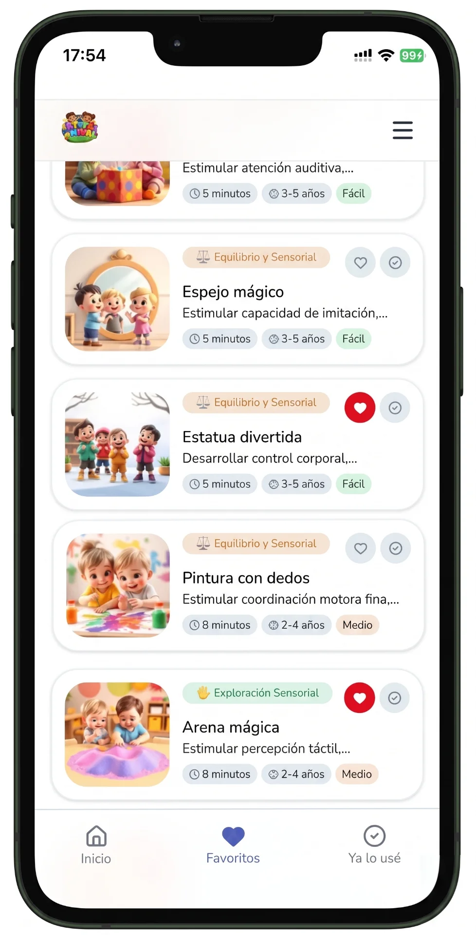 Lista de dinámicas